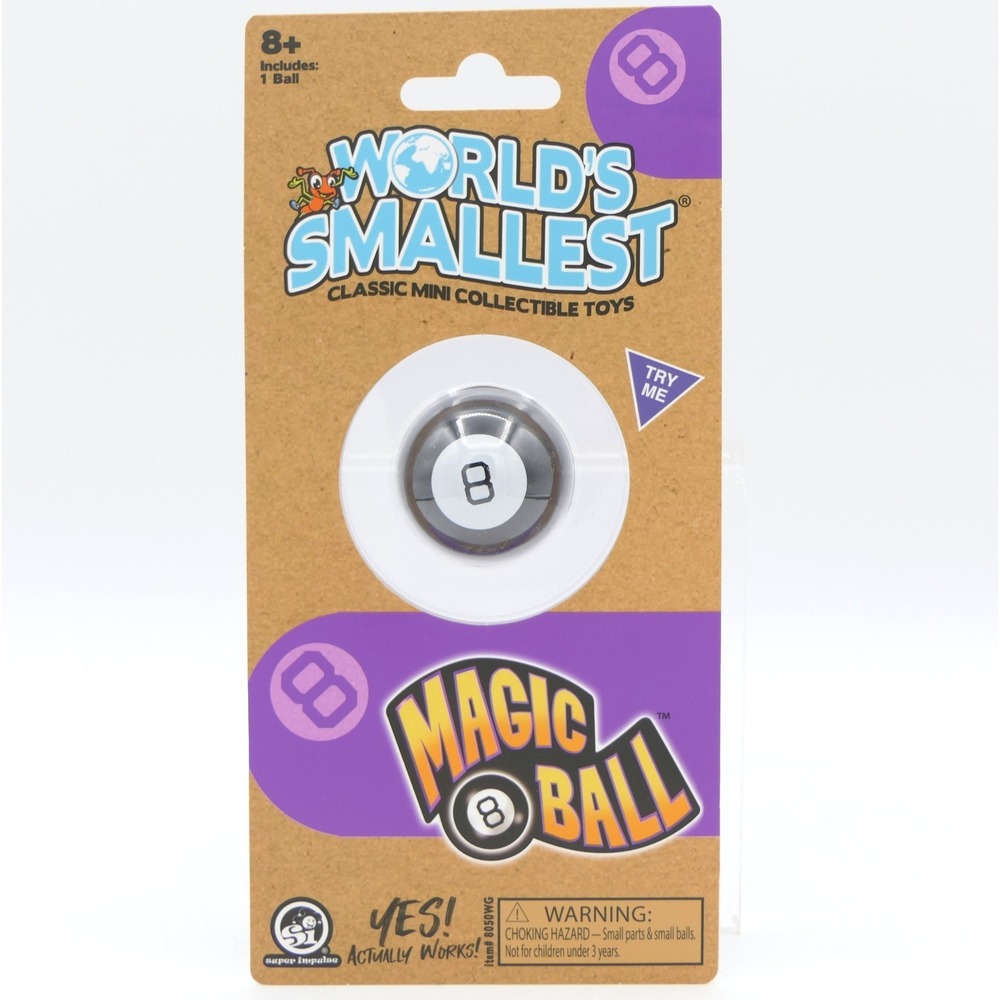 World's Smallest Magic 8 Ball Classic Mini Collectible Toys by Super Impulse 8+